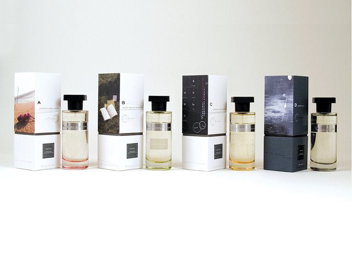 Ineke alphabet fragrance collection and packaging