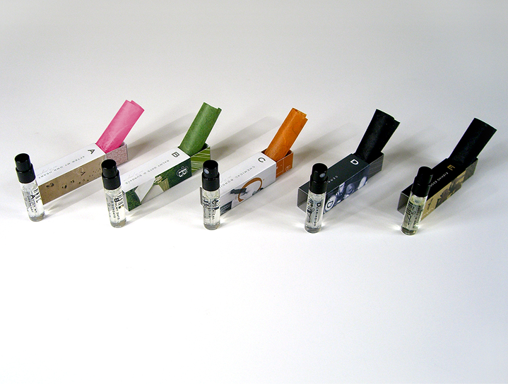 Ineke fragrance sample collection with colorful packaging